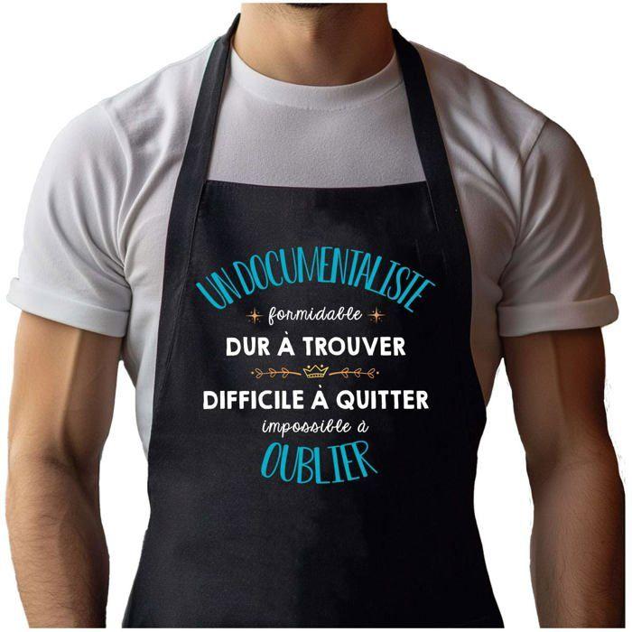 Tablier de cuisine - Un documentaliste Formidable Homme - Noir - Coton - Impression Bretonne