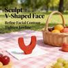 Jawline Exerciser, Portable Facial Trainer for Travel - Red, General Muscle Toner