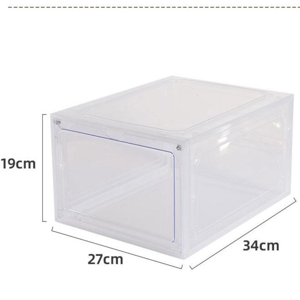 New Transparent Basketball Shoe Box Acrylic Dust-proof Storage Box Anti-oxidation with Suction Shoe Cabinet Household Dormitory