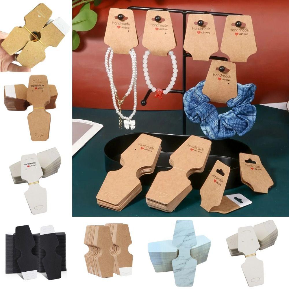 100pcs Foldable DIY Jewelry Display Card Jewelry Packaging Card Suitable for Jewelry Price