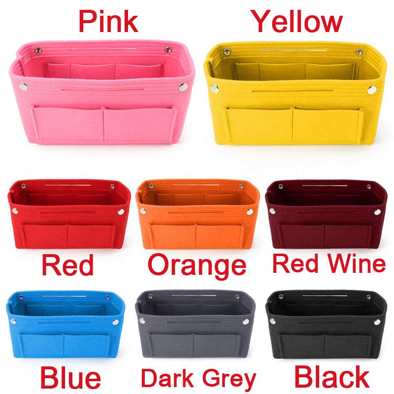 1Pcs Multifunction Handbag Insert Bag Multi-Pocket Storage Bags Organizer Purse Felt Purse Organizer