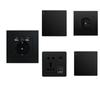 Depoguye Black  Wall Power Button,International General Push Button Light Switch,  Villa Hotel On Off  Switch 220V 86mm*86mm