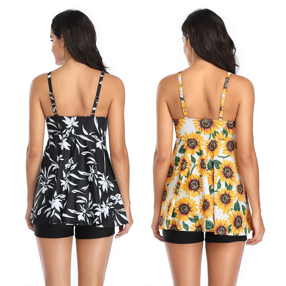 Летний повседневный купальник из двух частей, разноцветный купальник, платье и шорты