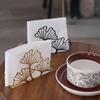 Simple Ginkgo Leaf Napkin Holder Modern Iron Tissue Rack European Style Metal Tissue Holder Hotel