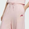 Adidas Versatile Slim Fit Lace-Up Straight Leg Breathable Knitted Sports Pants Women Bottoms Pink JZ4158