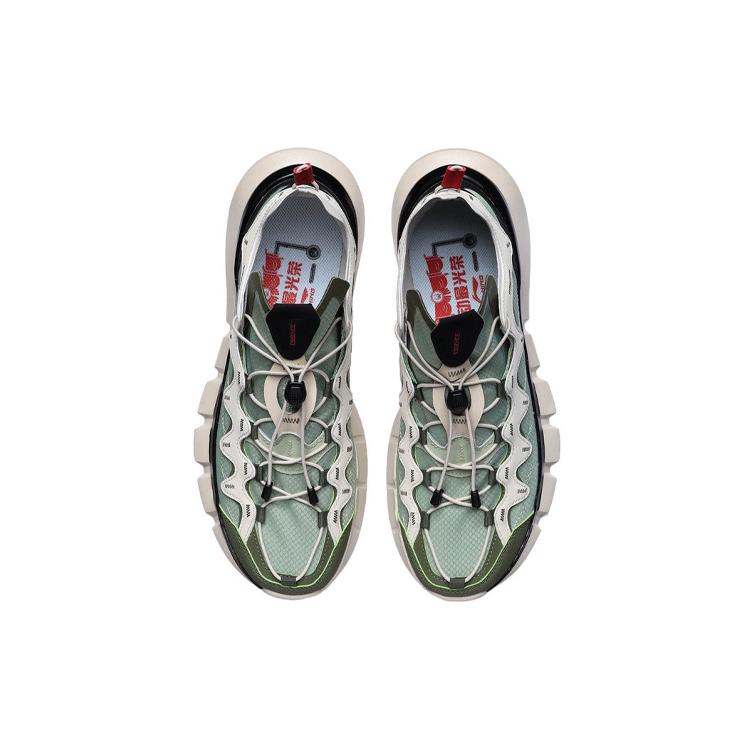 Li Ning Essence 2 .3 Lite Винтажные Баскетбольные Кроссовки Мужские Низкие Серый/Зеленый AGBR051-3