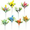 Easter Egg Flower Sticks Foam Spotted Egg Cuttings Green Plant Decoration Plug-ins Easter Decoration Home Office Party Decor
