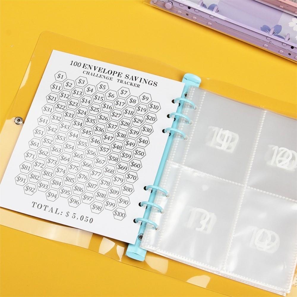 100 Envelope Saving Money Binder Money Saving A5 Budget Binders Set  for Budgeting Planner