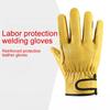 Sheepskin Leather Work Gloves Worker Labor Protection Gloves Welding Safety Protection Garden Carpentry Wear-resistant Gloves