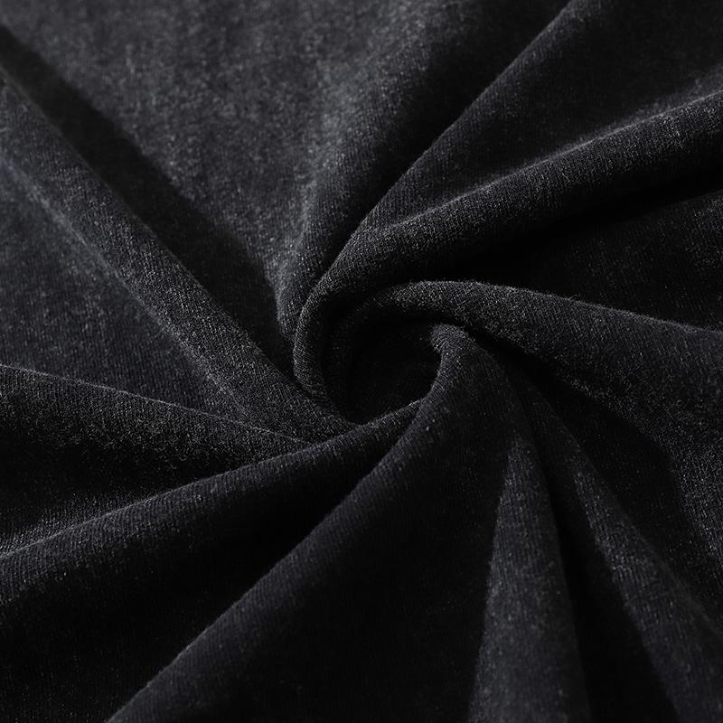 Футболка уличная с рисунком с обеих сторон, черная, стираная, хлопковая, унисекс, большого размера, с длинными рукавами