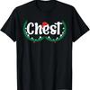 Chest Nuts Matching Chestnuts Funny Christmas Couples Chest T-Shirt