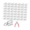 50 Pieces Key Hardware Set Keychain Jewelry Making Supplies for Wristlet Lanyard &