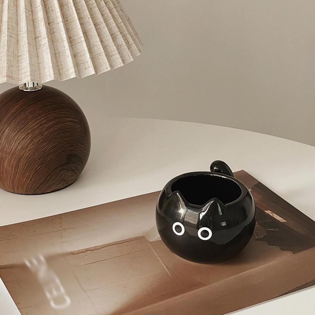 Винтажные штабелируемые кружки Сиамская кошка Керамическая кофейная чашка Креативный дизайн Кружка для воды для девочки Высокая внешность Очень большой тамблер Декор