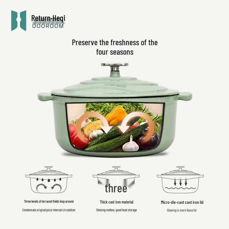 Premium Enamel Cast Iron Stew Pot