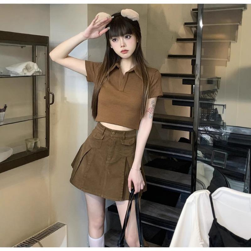 Футболка с открытыми плечами Pure Wind, женская летняя облегающая футболка Spice Girl Crop Slimming Design Top