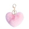 Furry Leopard Pendants Keychain Key Rings Holder Heart-shaped Decorated Accessories
