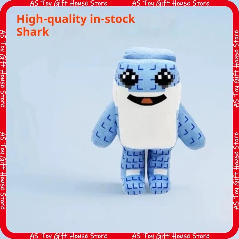 Roblox Cute Pixel Shark Plush Doll Steal A Brainrot Game Peripheral Soft Stuffed Toy For Game Fans Home Bedroom Decor