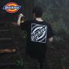Мужская футболка Dickies с принтом на спине, с круглым вырезом, с коротким рукавом