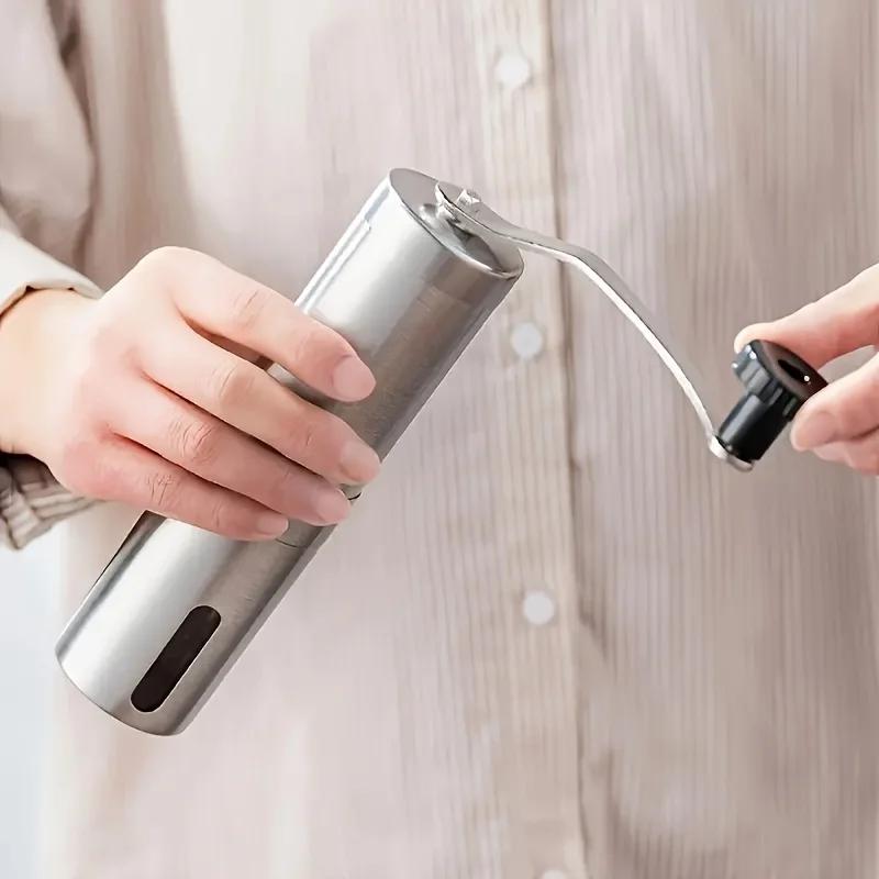 1 шт. Ручная кофемолка для кофейных зерен, Бытовая кофемолка для кофейных зерен, Маленькая ручная кофемолка, Ручная кофемашина