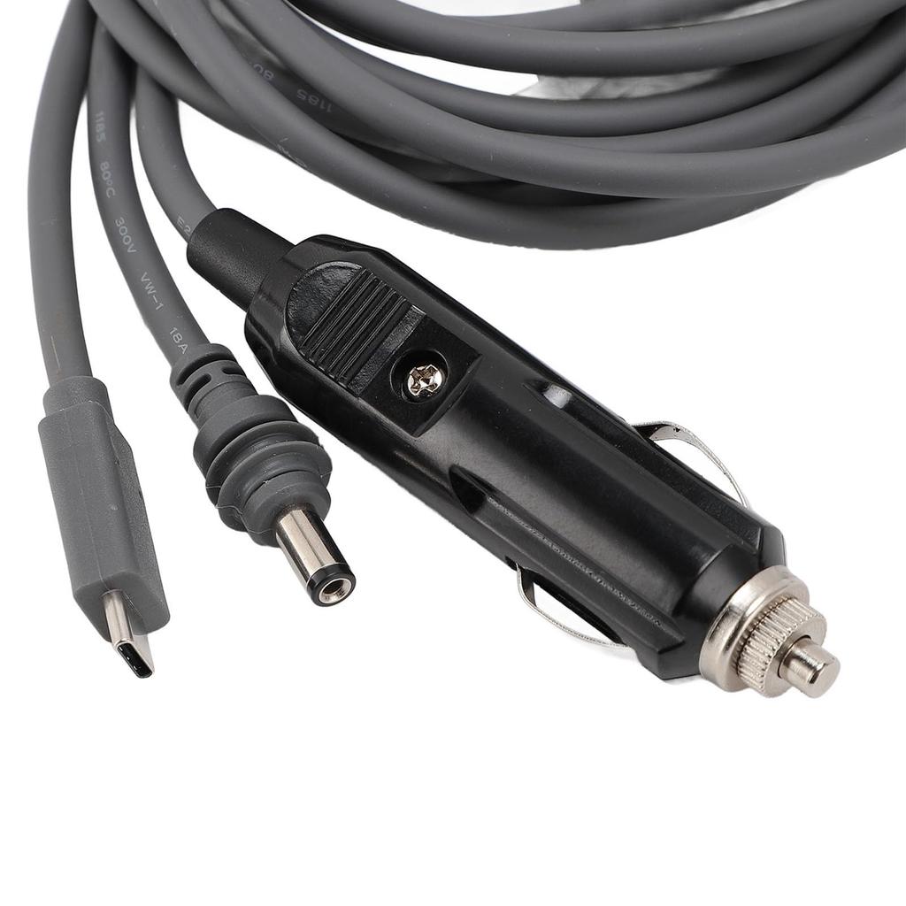 Мини DC Питание DC Папа к DC Зарядное устройство 100 Вт Мини Водонепроницаемый Кабель, 3-в-1 Папа/USB C/Автоадаптер, Кабель, 18AWG, (3 метра)