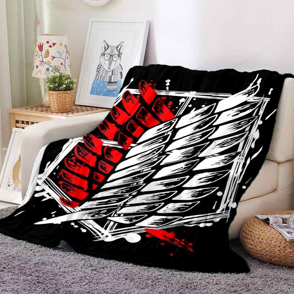 Attack Titan Flannel Blanket Throw Blanket Soft Warm Sofa Bed Camping Car home Decor Unique Christmas Gift C9301399