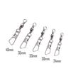 Metal Tool Tackle Swivels Solid Rings Fishing Line Connector Hanging Snap Fishing Pins
