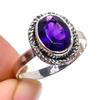 Подарочное кольцо из чистого серебра 925 пробы с натуральным африканским аметистом S.9 J4h32