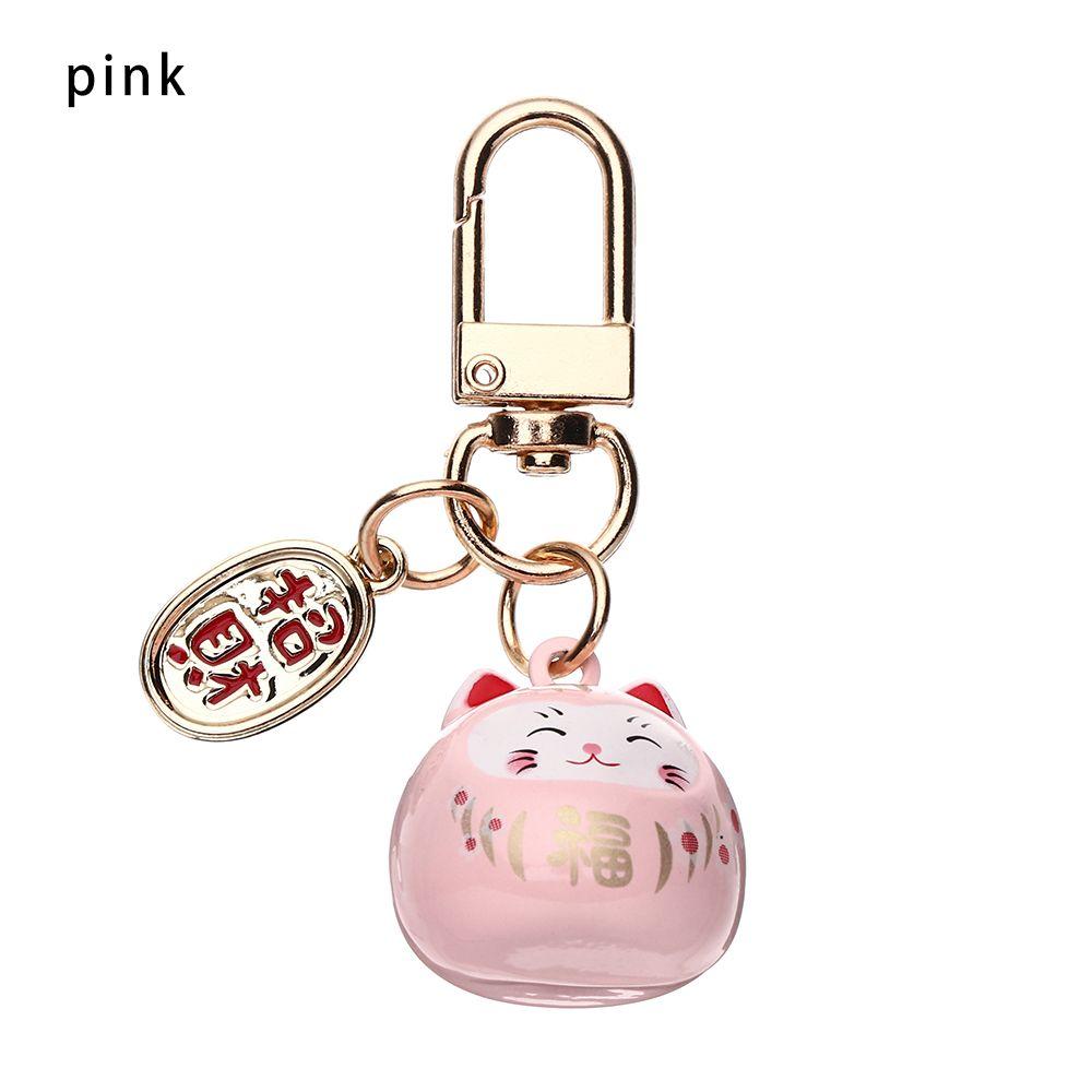 Girls Woman Japanese Bag Charm Cute Lucky Cat Keychains Pendant Keyring Key Chains Cartoon Keychain