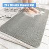 24 X 16 Inch Shower Mat Non Slip Bathtub Mat Water Absorbent Door Mat Quick Drying PVC Loofah