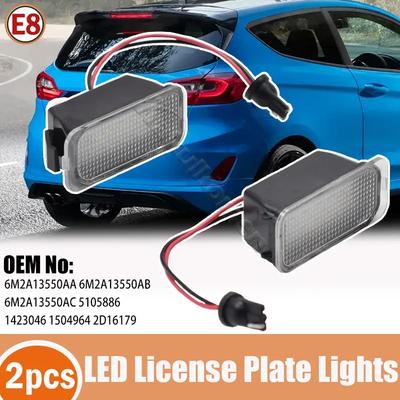 2X Canbus Светодиодный фонарь подсветки номерного знака для Ford Fiesta Focus S-MAX C-MAX Grand Mondeo Kuga Galaxy Jaguar XJ Автоаксессуары