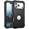 3-в-1 Прочный ударопрочный чехол Fundas для iPhone 13 14 15 16 Plus Air 17 Pro Max Мягкая силиконовая подкладка Жесткая пластиковая крышка