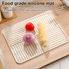 Силиконовый коврик для сушки посуды, многофункциональный нескользящий коврик для сушки кухонной посуды, подставка под стаканы с защитой от ожогов, коврики для быстрого слива воды для домашнего бара ресторана