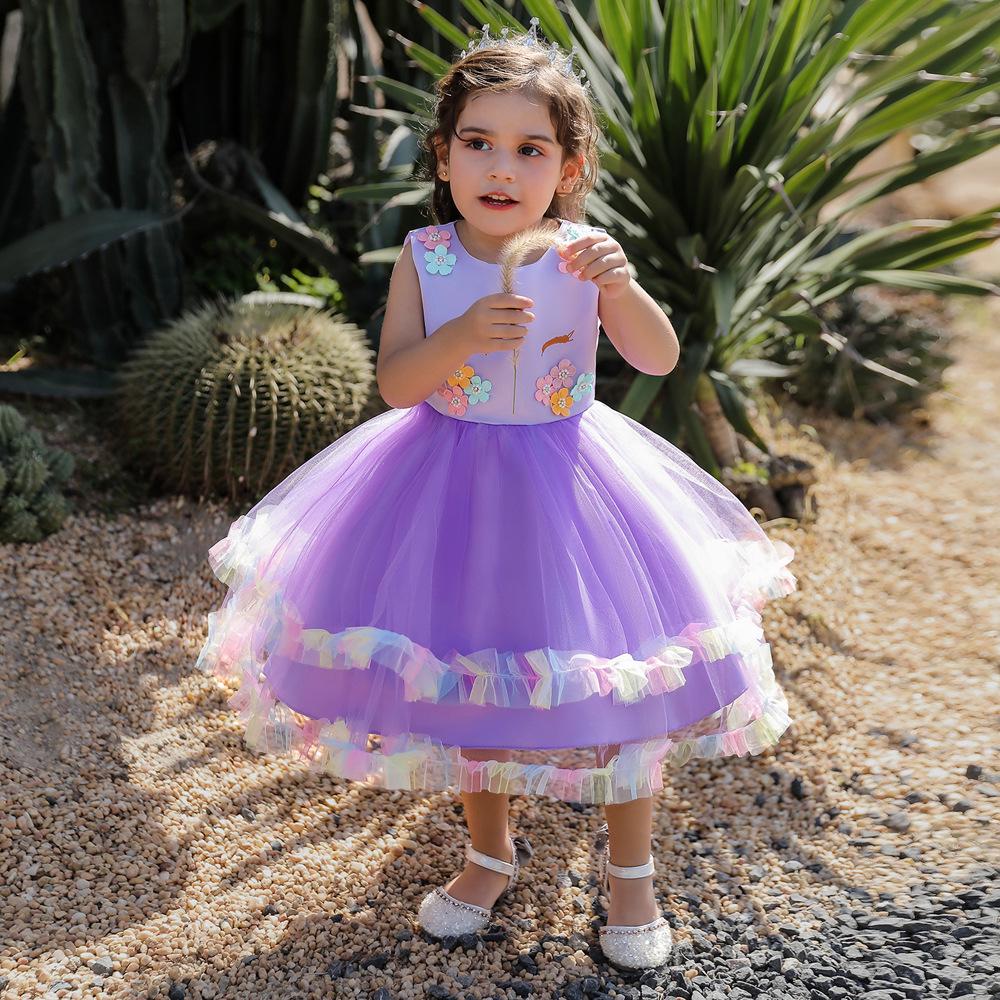 Праздничное платье для девочек с единорогом - Детская юбка и платье с рисунком единорога