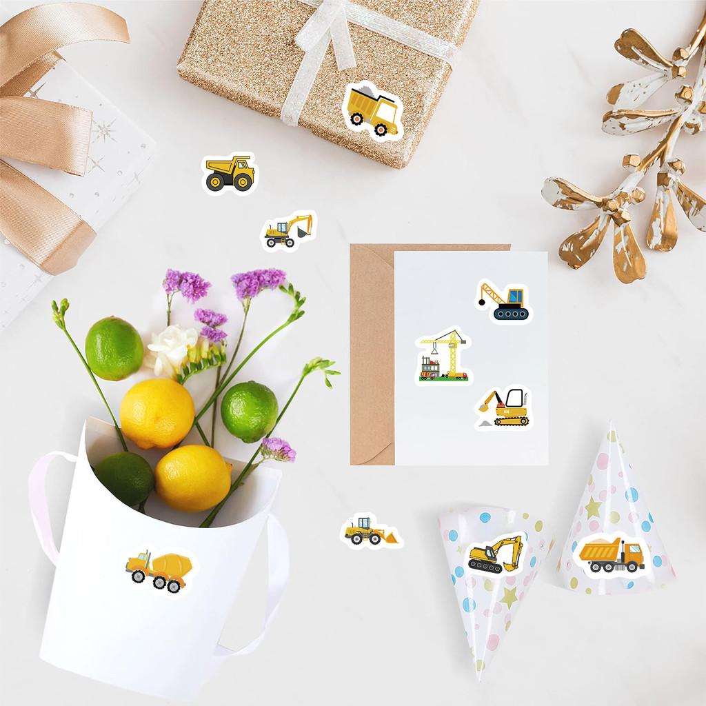 500 шт. рулон наклеек для строительной техники для детей, поощрительные наклейки для этикеток, наклейки «Спасибо», детские игрушки