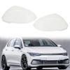 1Pair Car White Rearview Side Glass Mirror Cover Trim Rear Mirror Covers Shell For-VW Golf 8 MK8