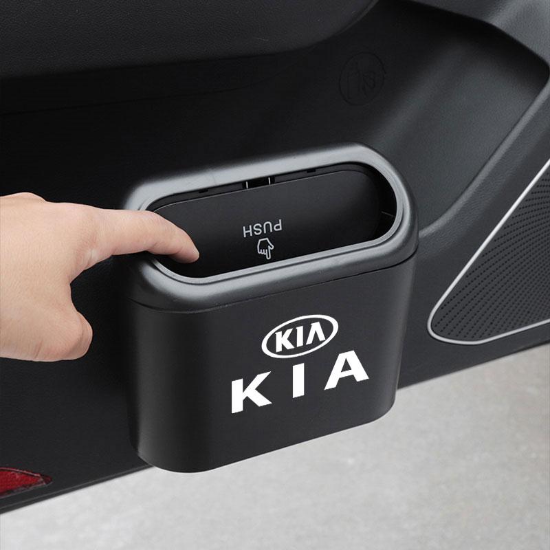 1 шт. Автомобильный чехол для хранения, Черный ABS Квадратная нажимная урна для мусора Для Kia Rio Ceed Sportage Cerato Soul Sorento K2 K5 k6 K7 K8 Откидной