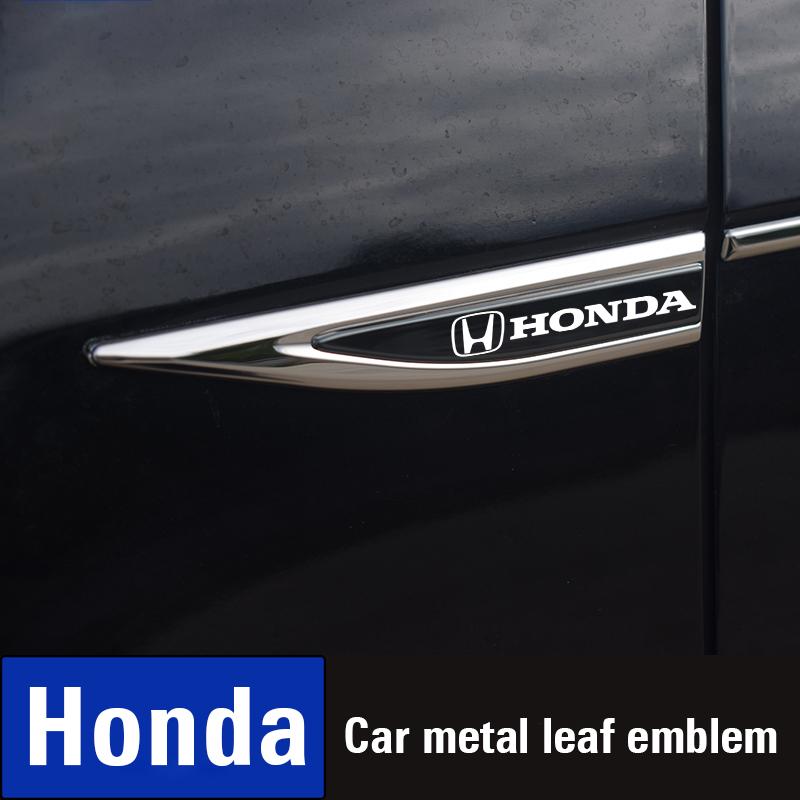 Honda Металлические наклейки 2 шт. Наклейки для украшения кузова автомобиля для Honda civic accord fit jazz pilot CRV odyssey passport city shuttle