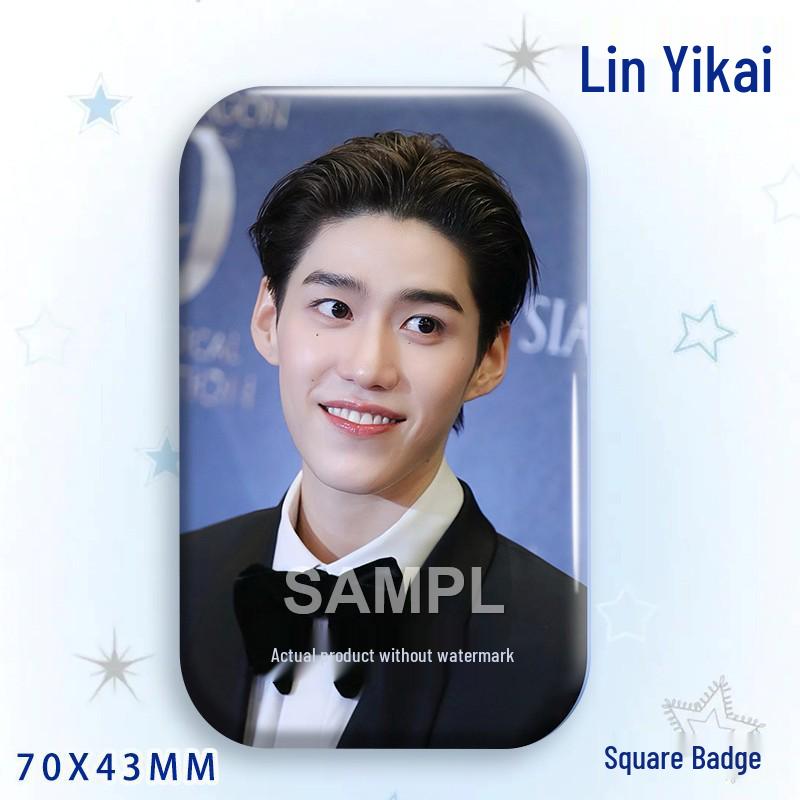 Thai Star PP Lin Yikai Concert Support Badge: Laser-cut Square Brooch Ornament