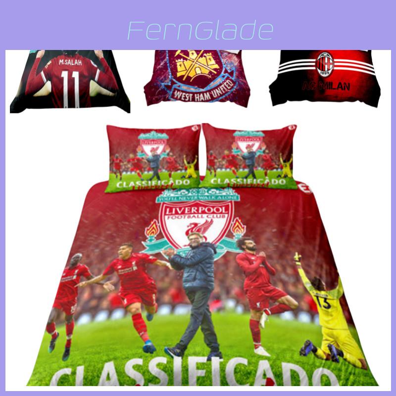 Football-themed Bedding Set Includes Duvet Cover And Pillowcase Polyester Material