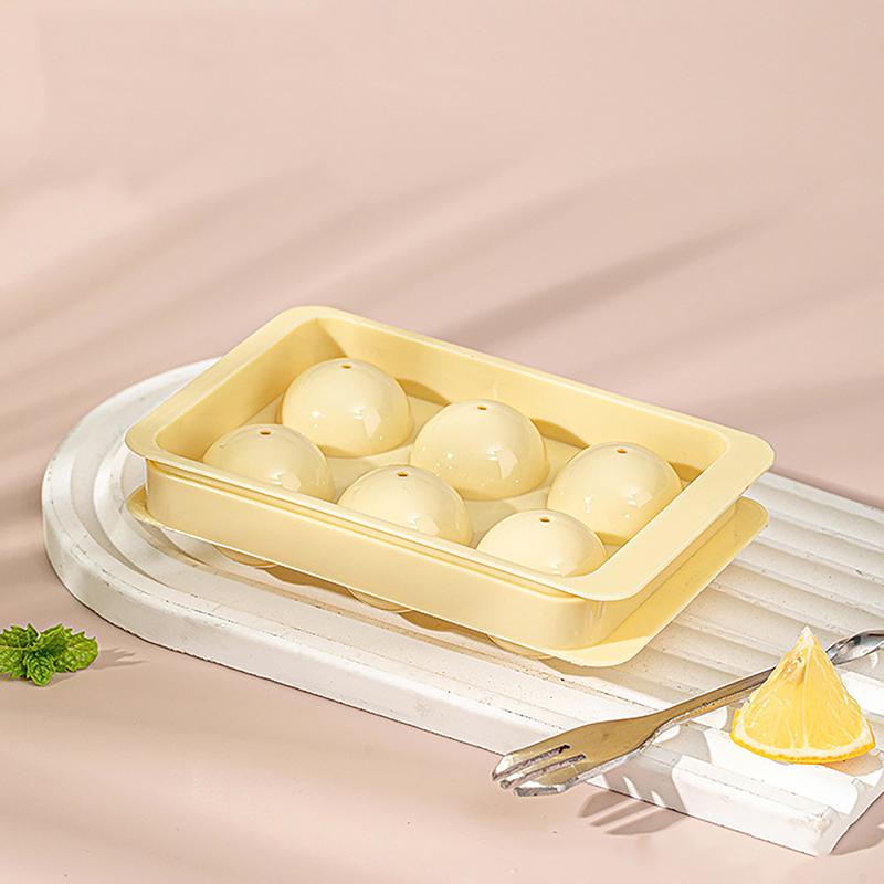6 Ice Boll Hockey PP Mold Frozen Whiskey Ball Popsicle Ice Cube Tray Box Lollipop Making Gifts Kitchen Tools Accessories