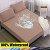 Новый красочный чехол на кровать, водонепроницаемый чехол для матраса, хлопковый, мягкий и удобный, подходит для всех размеров матраса, можно стирать