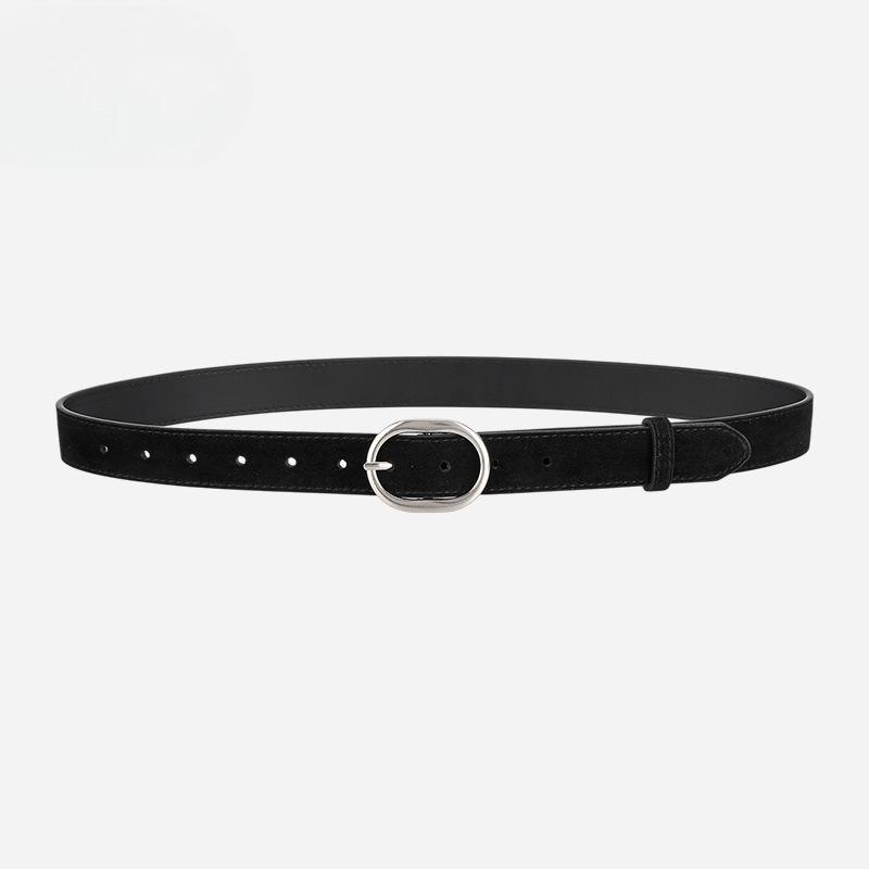 High-end Matte Leather Belt for Women with Versatile Skirt and Pants Decoration Ins Belt for Women