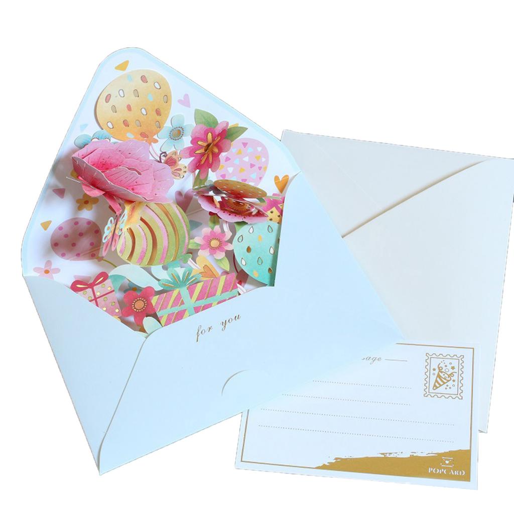 Многофункциональная 3D открытка с цветком, поздравительная открытка, подарочная карта, подарок своими руками, сообщения, изготовлено с заботой, конверт, подарки для мамы