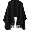 ABRAHAM MOON Merino Wool Shawl 70cm - Black