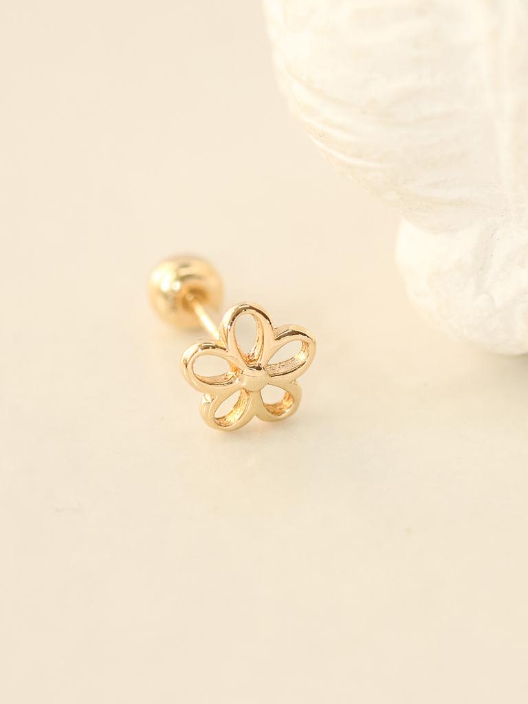 Минималпирсинг Серьги-гвоздики 14K Пять лепестков