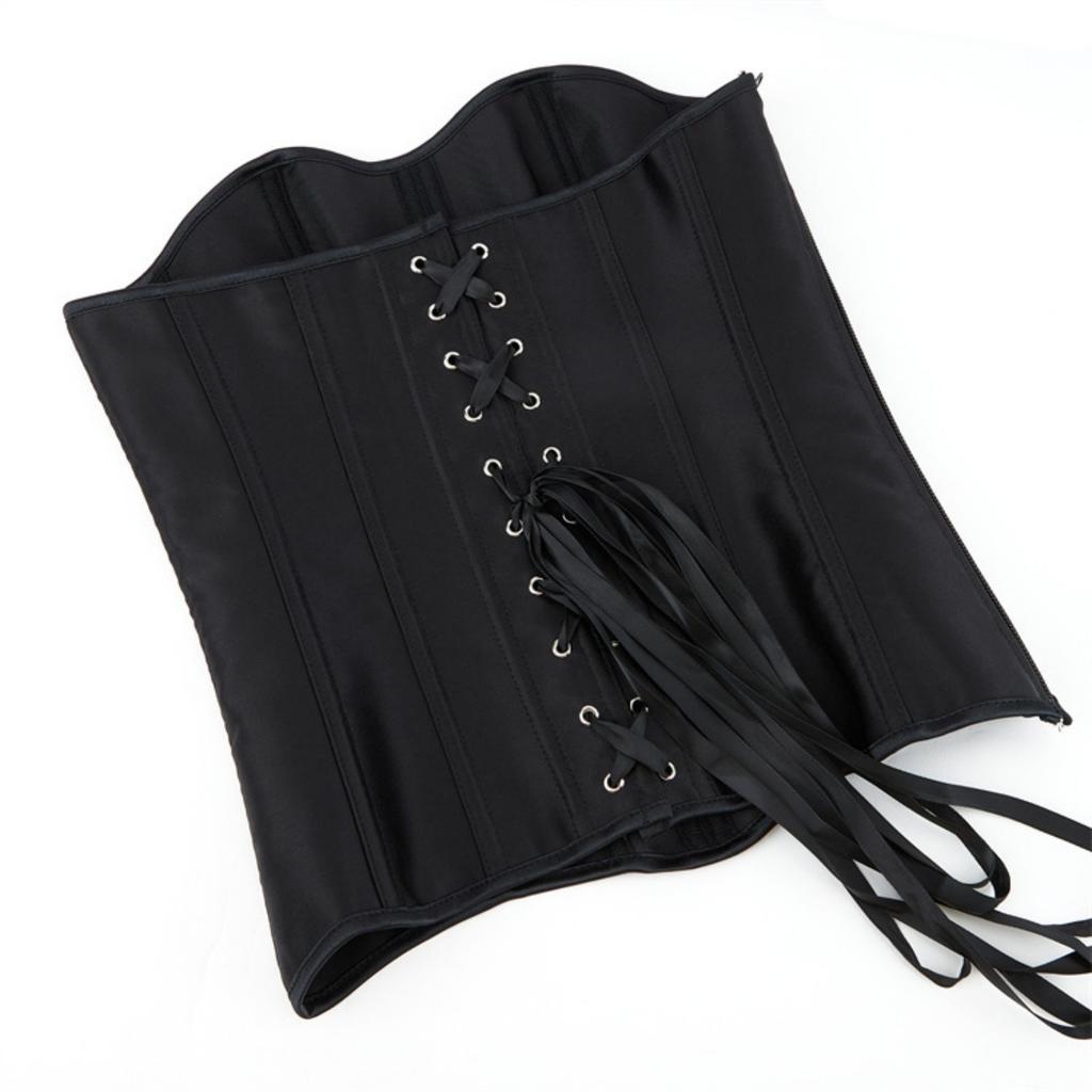Women's  Sexy LaceBack Zip Corset Top Bustier G-string Body Shapewear
