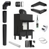 Fireplace Insert KRATKI FLOKI M Right Corner 10 kW Mounting Kit