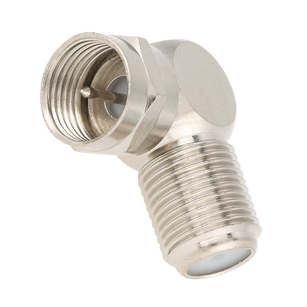 5PCS 90 Degree Right Angle Connector Practical F Type Adapter Coaxial Connector Modem Connection