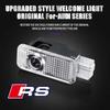 For  Audi 2pcs Car HD Projector Lamp LED Door Welcome Light Sline Quattro RS S4 S5 S6 S7 S8 A3 A4 A5 A6 A7 A8 Q7 RS5 RS6 RS7