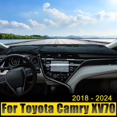 Чехол на приборную панель автомобиля, защитный коврик от ультрафиолетового излучения, нескользящие коврики для Toyota Camry XV70 2018 2019 2020 2021 2022 2023 2024 Hybrid